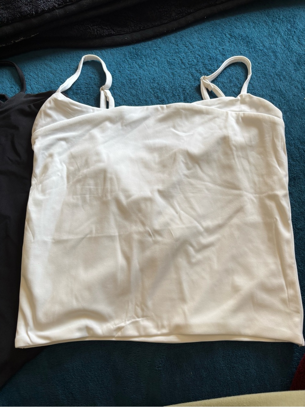 Classic White Adjustable Strap Crop Cami